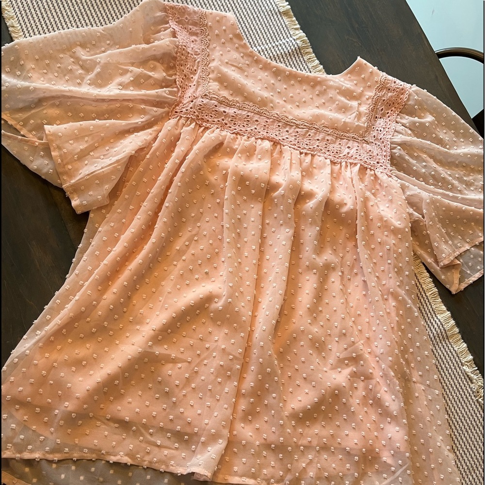 Pink flirty top